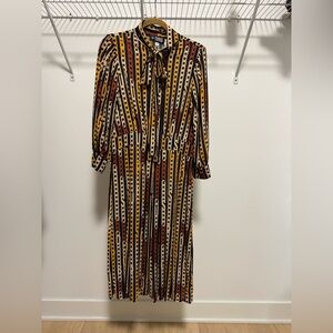 Raquel Couture Women’s Multicolor Chains Midi Dress Size 12